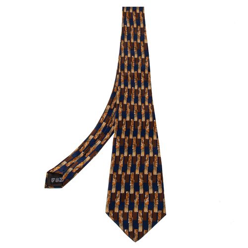 Vintage Geometric Printed Silk Traditional Tie - Lanvin - Modalova