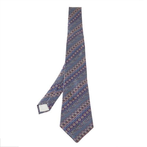 Lanvin Pale Purple Paisley Pattern Print Silk Tie - Lanvin - Modalova