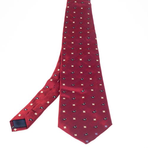 Lanvin Vintage Red Jacquard Silk Traditional Tie - Lanvin - Modalova