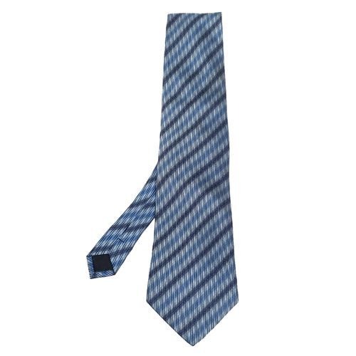 Lanvin Blue Striped Jacquard Silk Tie - Lanvin - Modalova