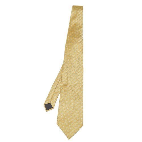 Lanvin Vintage Gold Jacquard Silk Tie - Lanvin - Modalova