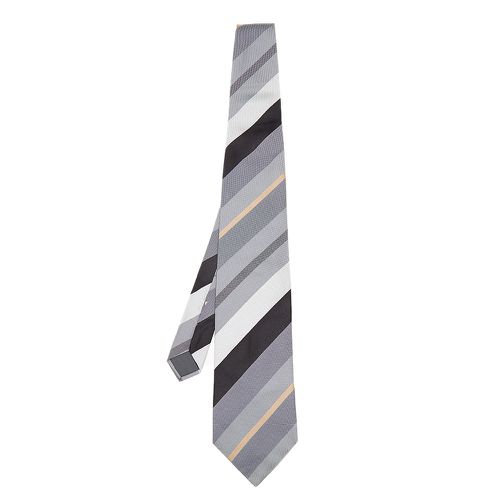 Lanvin Grey Striped Silk Tie - Lanvin - Modalova