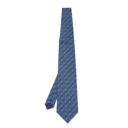 Lanvin Blue Circle Print Silk Tie - Lanvin - Modalova