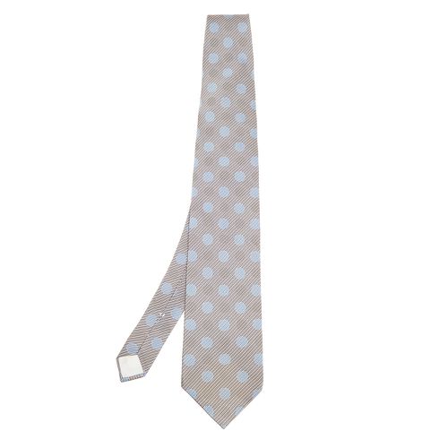 Lanvin Vintage Grey Circle Print Silk Tie - Lanvin - Modalova