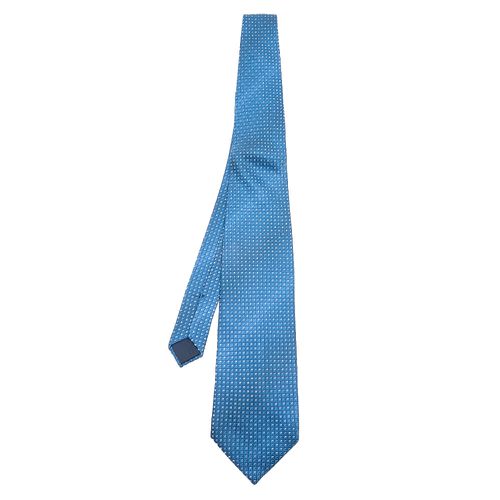 Lanvin Blue Square Patterned Silk Jacquard Tie - Lanvin - Modalova