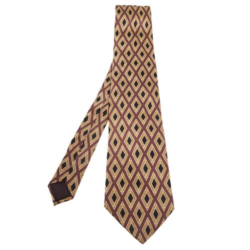 Lanvin Multicolor Diamond Printed Silk Tie - Lanvin - Modalova