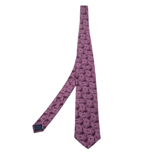 Lanvin Purple Paisley Jacquard Silk Tie - Lanvin - Modalova