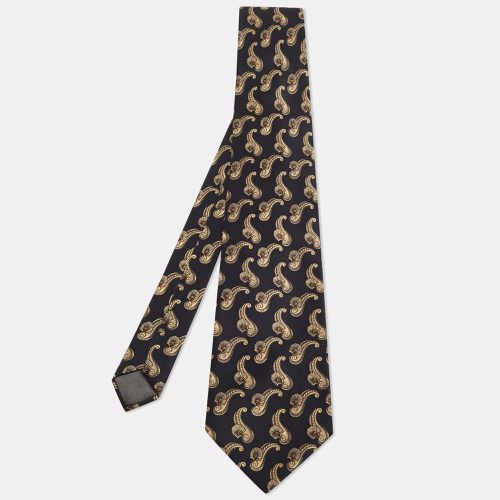 Lanvin Black Printed Silk Tie - Lanvin - Modalova