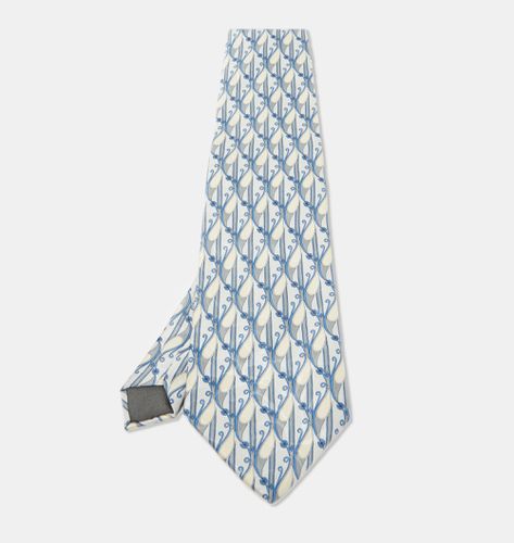 Lanvin Blue Printed Silk Traditional Tie - Lanvin - Modalova