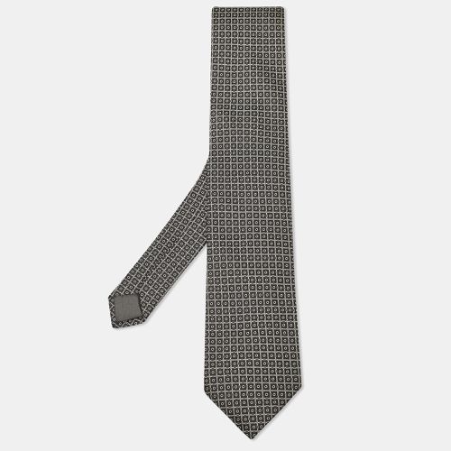 Lanvin Grey Patterned Silk Classic Tie - Lanvin - Modalova