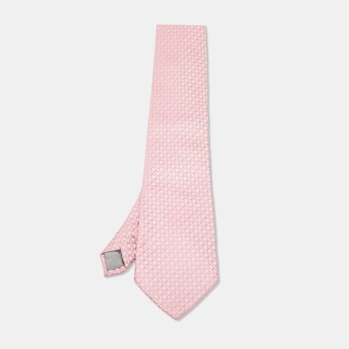 Lanvin Pink Geometric Print Traditional Silk Tie - Lanvin - Modalova