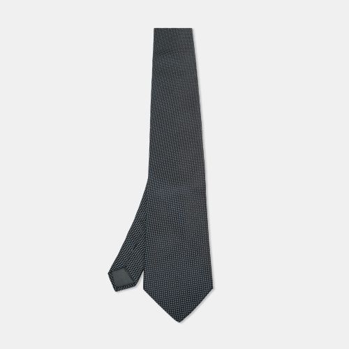 Lanvin Black Patterned Silk Tie - Lanvin - Modalova