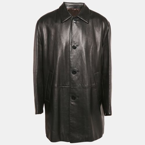 Leather Button Front Coat XXXL - Loewe - Modalova