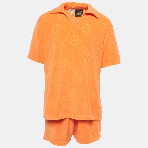 Loewe X Paula Ibiza Orange Anagram Terry Cotton Shirt & Shorts Set M - Loewe - Modalova