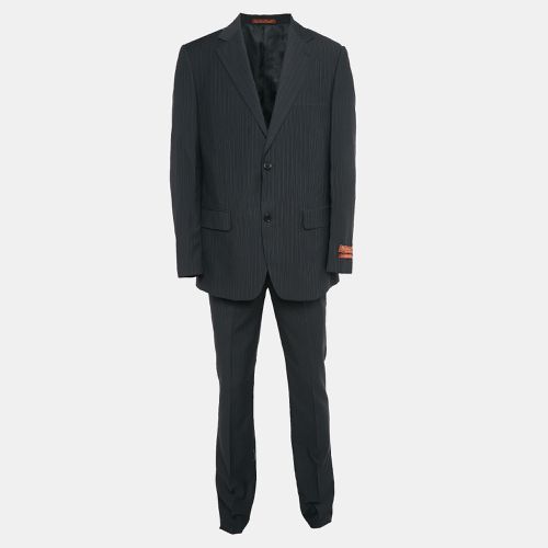 Loro Piana Black Pinstripe Wool Super 180's Suit L - Loro Piana - Modalova