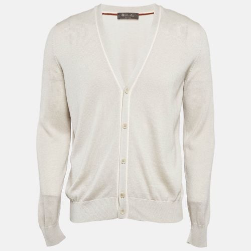 Loro Piana Cream Cashmere Knit Button Front Cardigan L - Loro Piana - Modalova