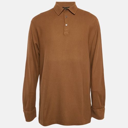 Loro Piana Brown Pique Cotton Long Sleeve Polo T-Shirt XXXL - Loro Piana - Modalova