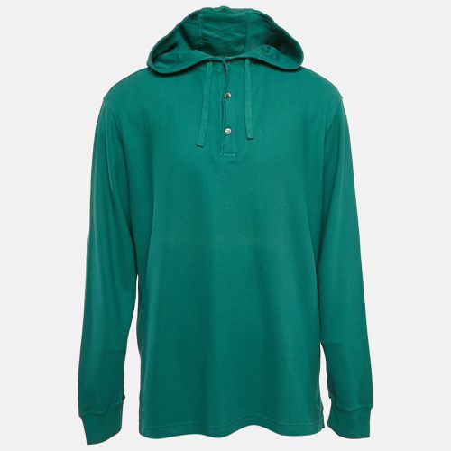 Loro Piana Green Pique Cotton Knit Hooded Jumper XXXL - Loro Piana - Modalova