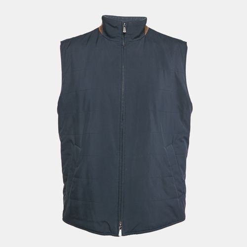 Loro Piana Navy Blue Synthetic High Neck Zip-Up Vest XL - Loro Piana - Modalova