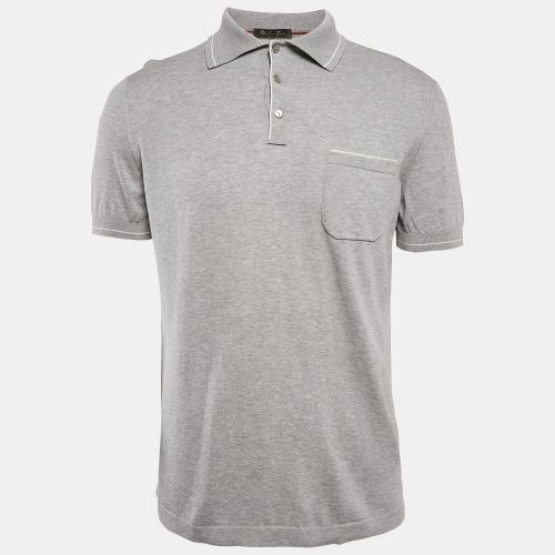 Loro Piana Grey Cotton Polo T-Shirt M - Loro Piana - Modalova