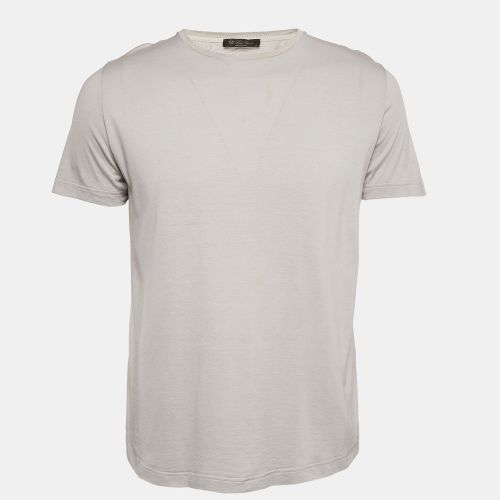 Loro Piana Grey Cotton Blend Crew Neck T-Shirt M - Loro Piana - Modalova