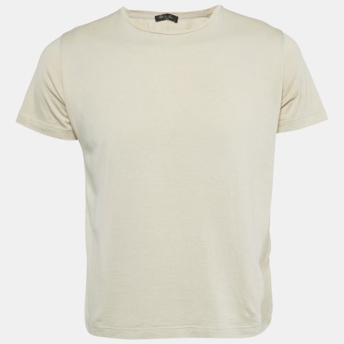 Loro Piana Beige Silk Blend Crew Neck T-Shirt S - Loro Piana - Modalova