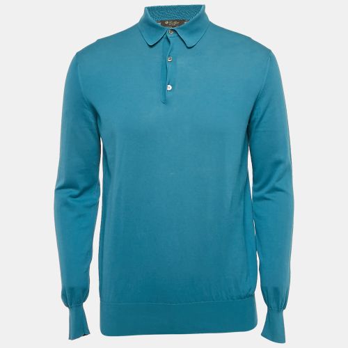 Loro Piana Blue Cotton Full Sleeve Polo T-Shirt M - Loro Piana - Modalova