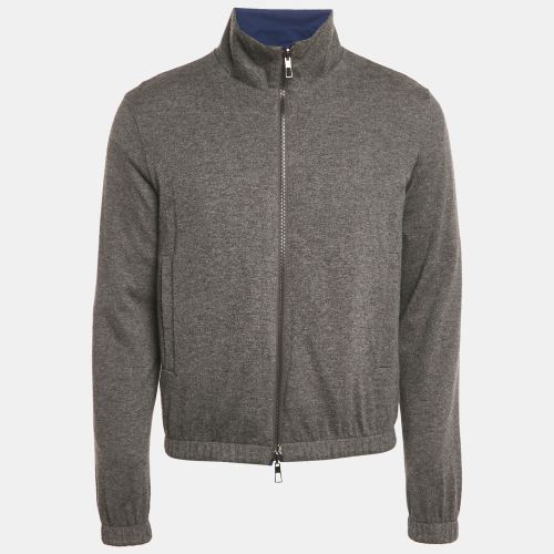 Loro Piana Blue Nylon Zip-Up Reversible Bomber Jacket S - Loro Piana - Modalova