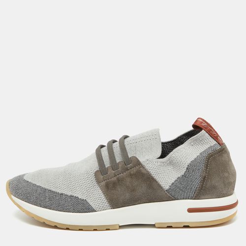 Loro Piana Grey Knit Fabric and Suede 360 Flexy Walk Sneakers Size 40 - Loro Piana - Modalova