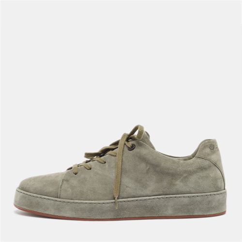 Loro Piana Green Suede Nuages Lace Up Sneakers Size 44 - Loro Piana - Modalova