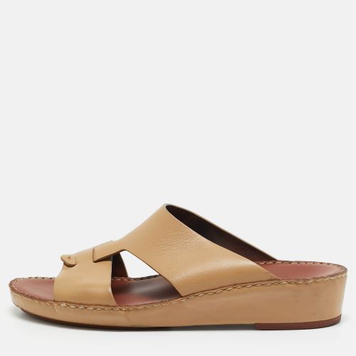 Loro Piana Beige Leather New Buckle Sandals Size 44 - Loro Piana - Modalova