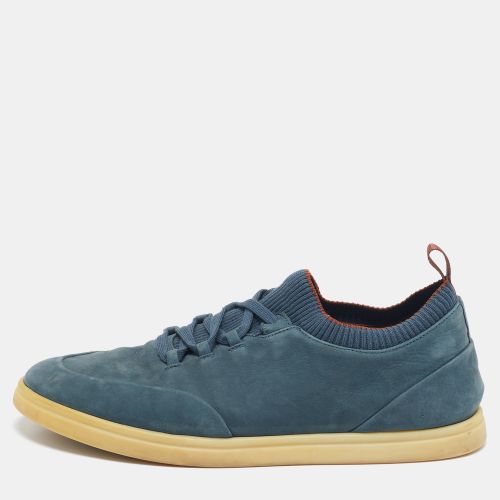 Loro Piana Blue Nubuck Leather Soho Walk Low Top Sneakers Size 43.5 - Loro Piana - Modalova