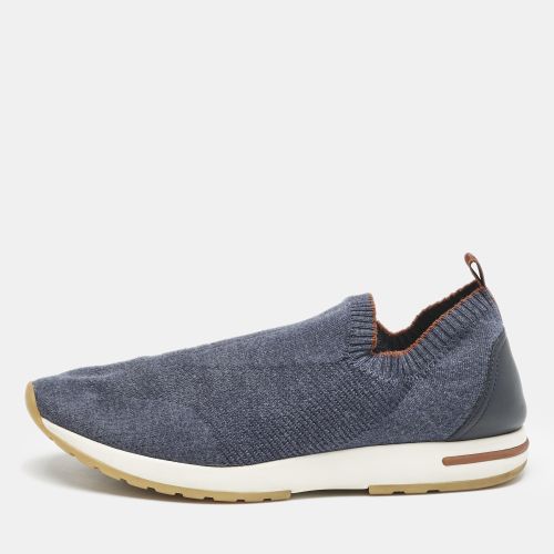 Loro Piana Navy Blue Stretch Knit 360 LP Flexy Walk Slip On Sneakers Size 43 - Loro Piana - Modalova