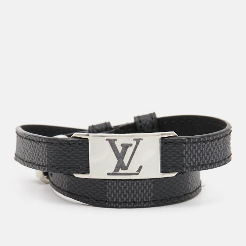 Louis Vuitton Sign It Damier Leather Silver Tone Double Wrap Bracelet - Louis Vuitton - Modalova