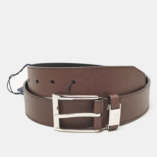 Louis Vuitton Brown Taiga Leather LV City Pin Buckle Belt 85 CM - Louis Vuitton - Modalova