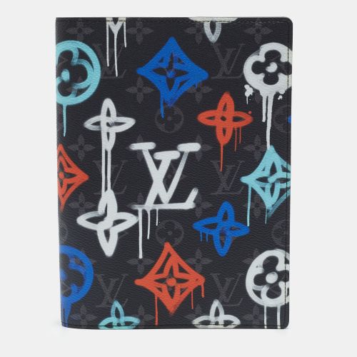 Auguste Notebook Cover Monogram Eclipse Graffiti Canvas - Louis Vuitton - Modalova