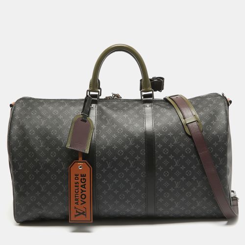 Louis Vuitton Monogram Eclipse Canvas Patchwork Keepall Bandouliere 50 Bag - Louis Vuitton - Modalova