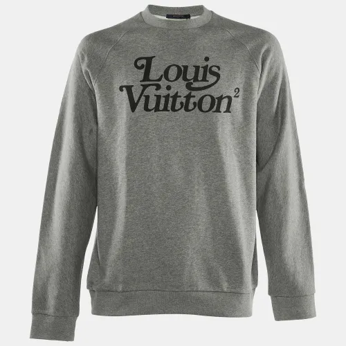 Louis Vuitton x Nigo Grey Logo Print Cotton Sweatshirt XXL - Louis Vuitton - Modalova