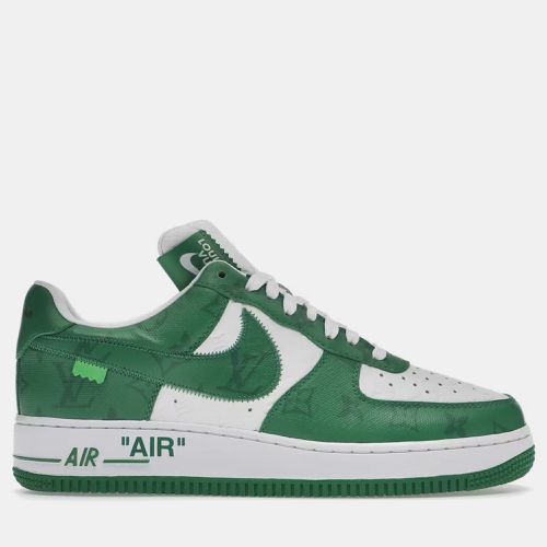 Louis Vuitton X Nike White/Green Leather Air Force 1 By Virgil Abloh Low<br />
Top Sneaker EU 42 - Louis Vuitton - Modalova