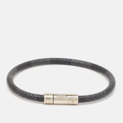 Louis Vuitton Damier Graphite Canvas Silver Tone Bracelet - Louis Vuitton - Modalova