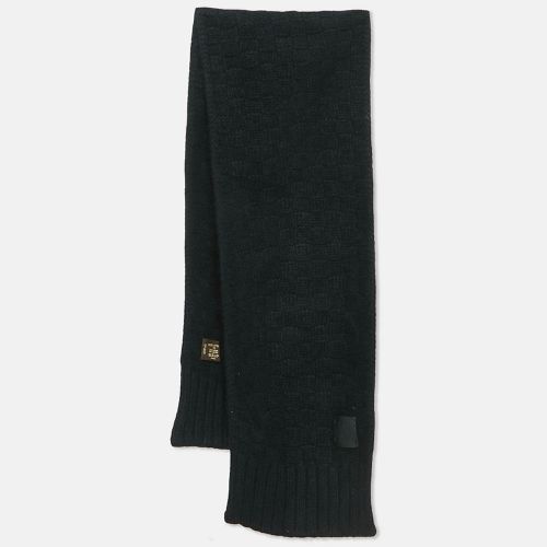 Louis Vuitton Black Damier Cashmere Knit Scarf - Louis Vuitton - Modalova