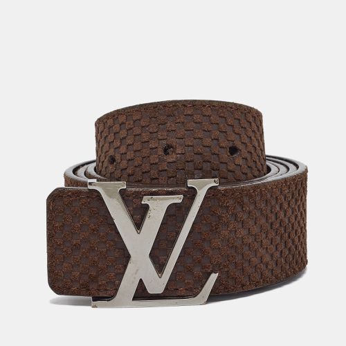 Louis Vuitton Moka Suede Mini Damier LV Initiales Belt 110 CM - Louis Vuitton - Modalova