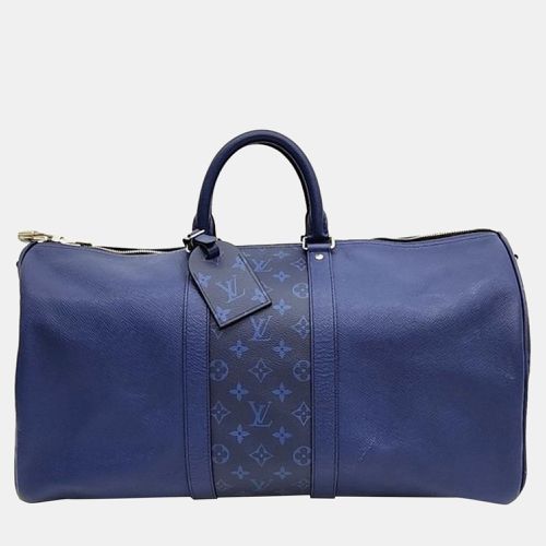 Louis Vuitton Blue Canvas Taigarama Keepall 50 Tote Bag - Louis Vuitton - Modalova