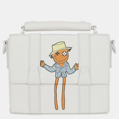 Louis Vuitton White Lambskin Leather Scarecrow Flap Soft Messenger Trunk - Louis Vuitton - Modalova