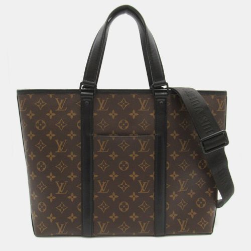 Louis Vuitton Coated Canvas Monogram Macassar Brown Black Weekend Tote Pm Bag - Louis Vuitton - Modalova