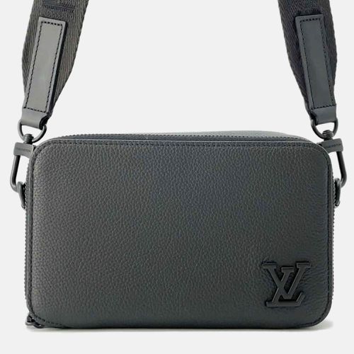 Louis Vuitton Noir Grained Calf Leather LV Aerogram Alpha Wearable Wallet - Louis Vuitton - Modalova