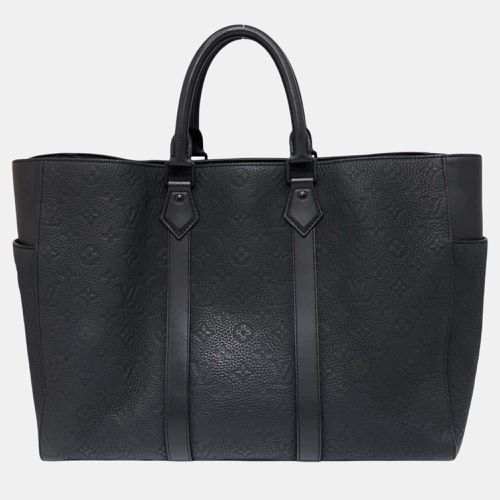 Louis Vuitton Noir Monogram Pattern Taurillon Leather Sac Plat 24H - Louis Vuitton - Modalova