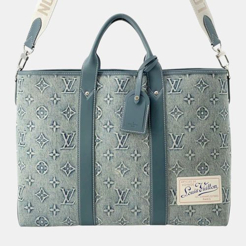 Louis Vuitton Blue Monogram Washed Denim Weekend Tote NM - Louis Vuitton - Modalova