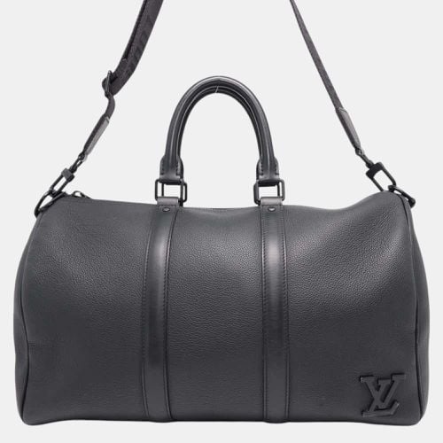 Noir Taurillon Leather Keepall Bandouliere Size 40 - Louis Vuitton - Modalova