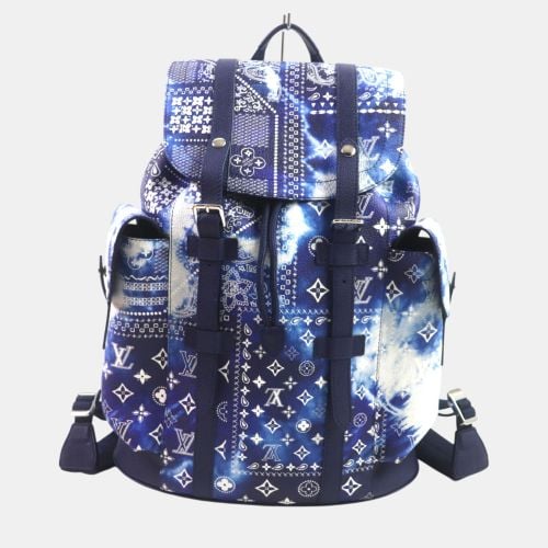 Louis Vuitton Blue Leather Monogram Bandana Christopher Pm Backpack - Louis Vuitton - Modalova